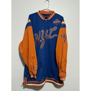 Vintage FUBU City Series Collection NYC METS KNICKS Long Sleeve Stitched Jersey